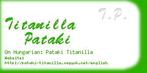 titanilla pataki business card